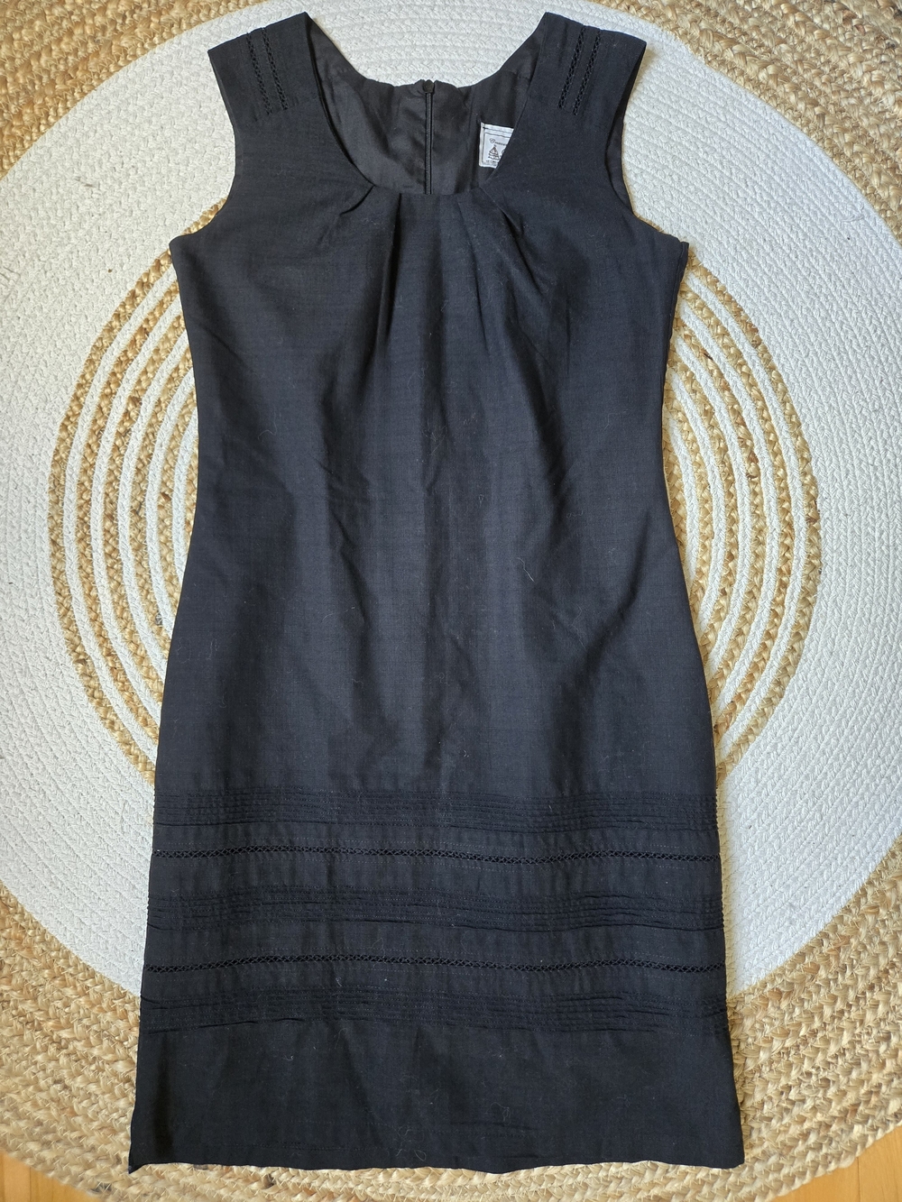 Linen Blend Sleeveless Little Black Dress Timeless Classic Summer Casual Chic